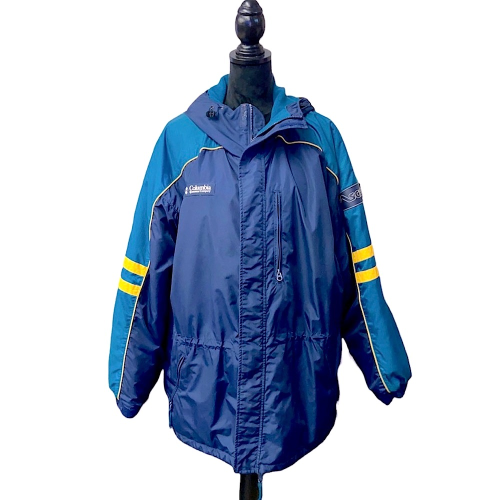 Vintage Columbia Navy/Teal Ascent Puffer Jacket Size Large